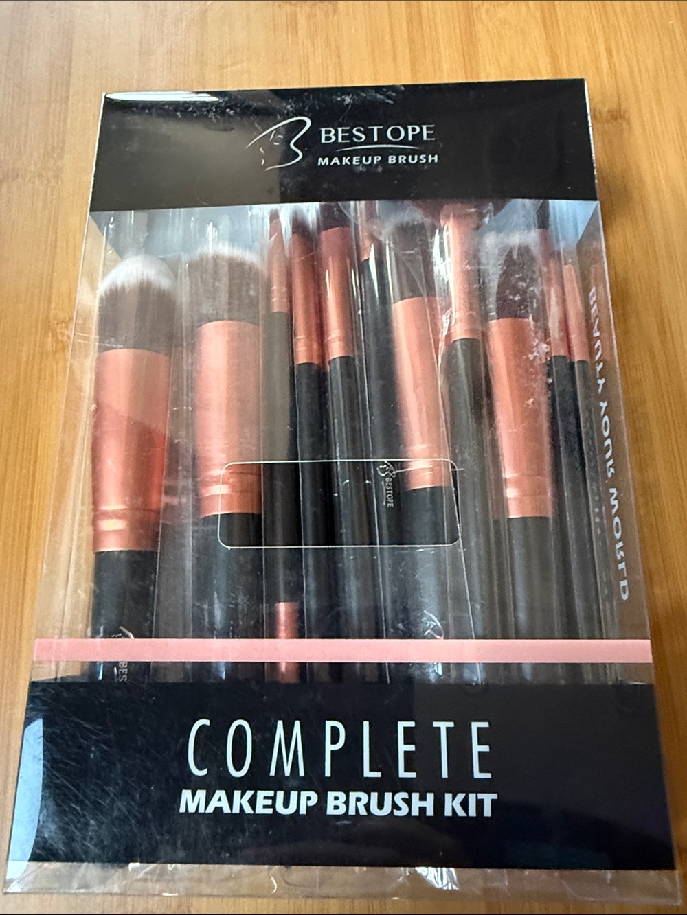BESTOPE Complete Makeup Brush Kit - Rose Gold & Black